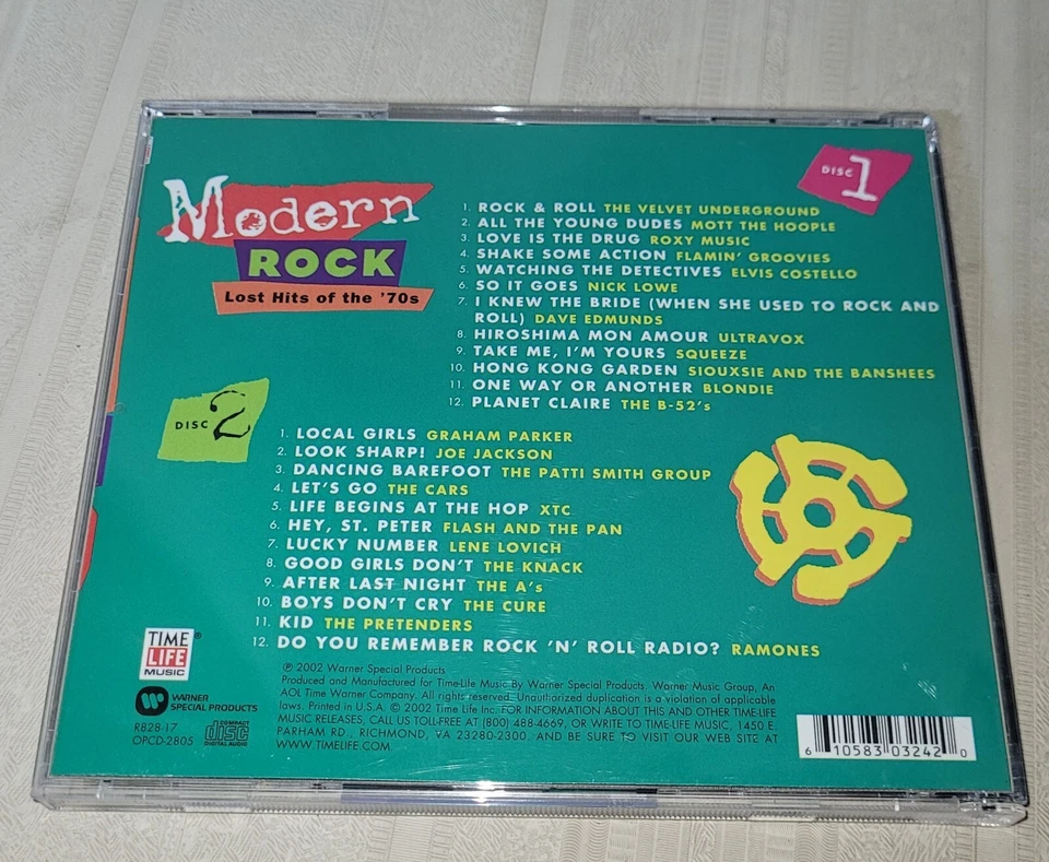 MODERN ROCK Lost Hits Of The 70's 2 CDs By TimeLife RARE - Image 4 of 4