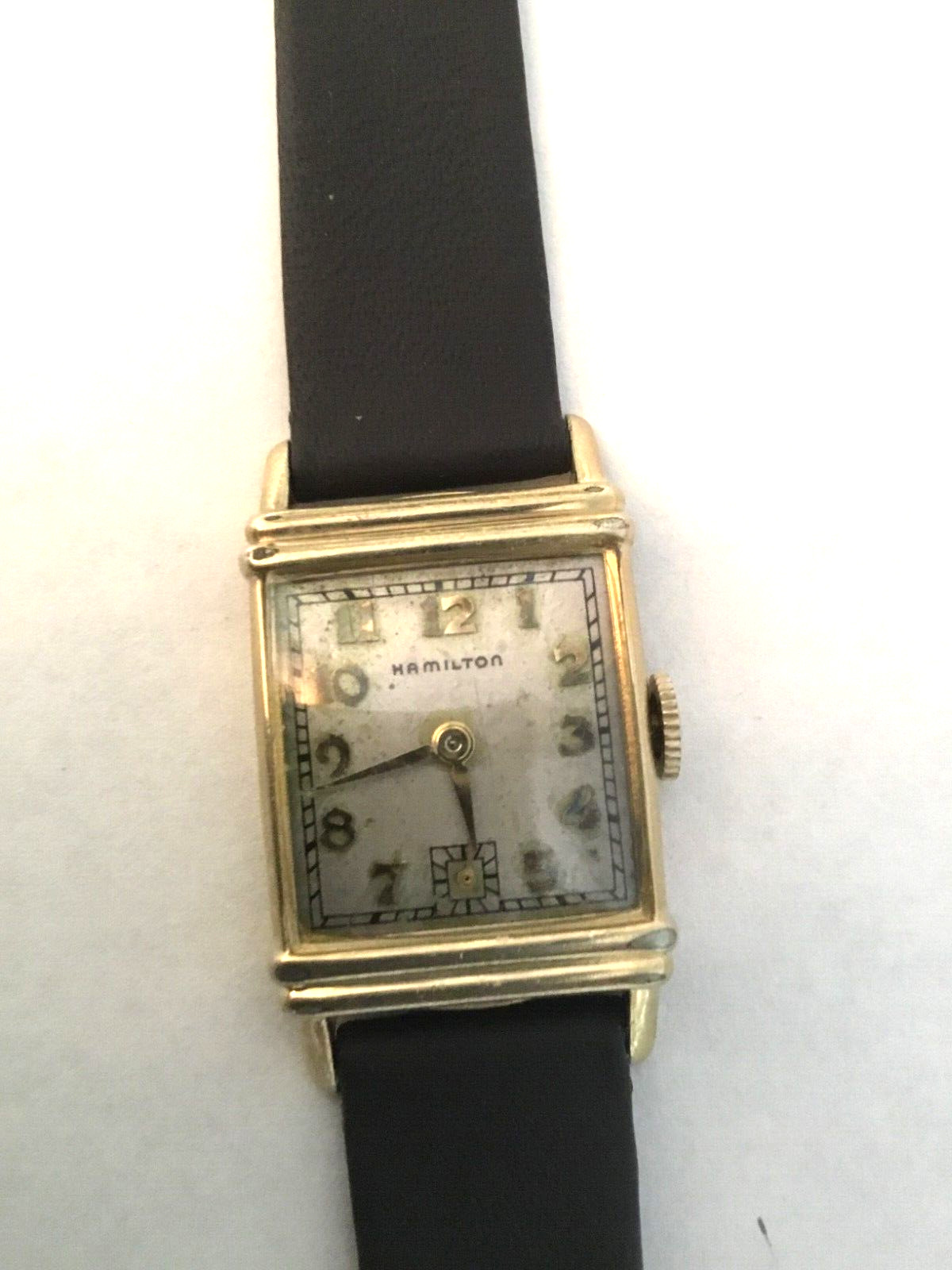 VINTAGE HAMILTON MANUAL WINDING 19 JEWELS CAL 982  14K GOLD FILLED