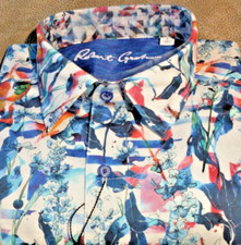 NWT Robert Graham Men's Size M long sleeve button down shirt Abstract Arts Clas