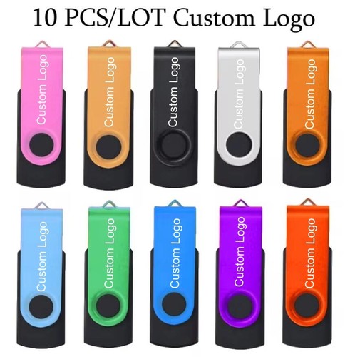 10PCS Colorful Metal USB Flash Pen Drive Memory Stick Custom Your Logo Best Gift - 第 1/20 張圖片