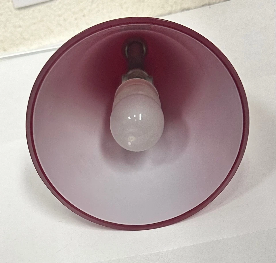 TECH LIGHTING 700FJCONRS CONE RED GLASS WITH SATIN NICKEL PENDANT ASSEMBLY - Image 3 of 4