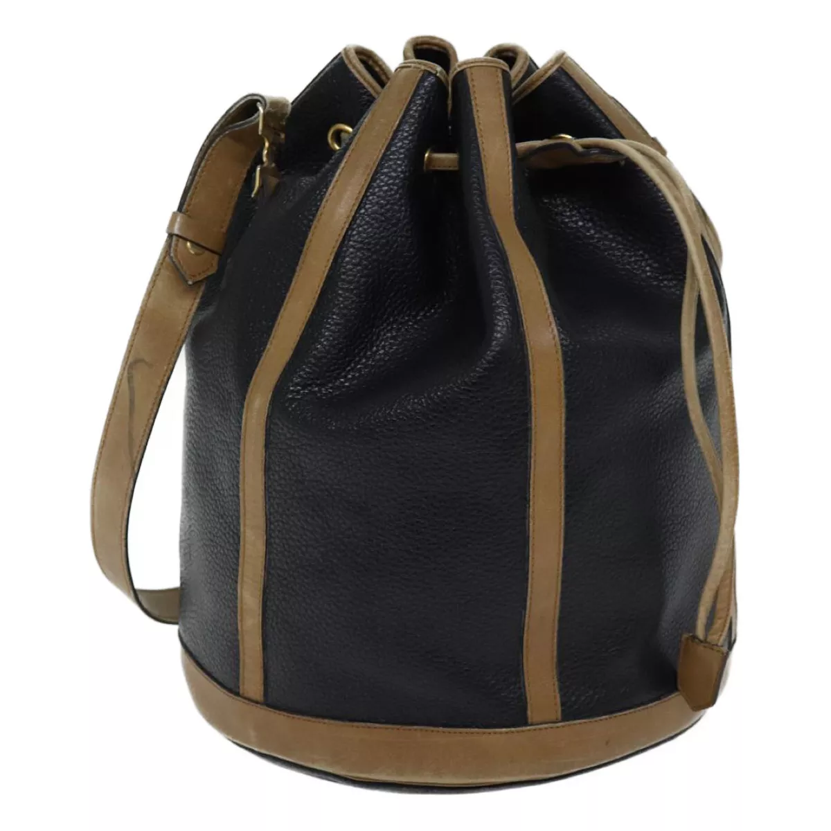 Sac bandoulière Christian Dior cuir noir authentique yk11682