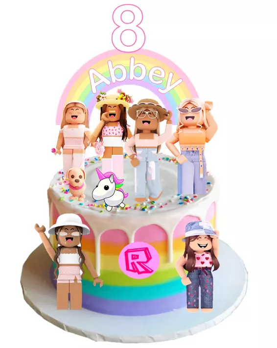 Roblox Blue Hair Guy Precut  Edible Icing Images – Edible Cake Toppers