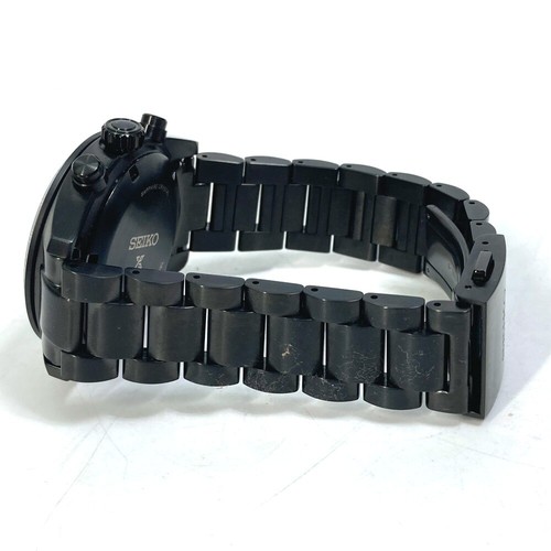 SEIKO SBDL103 Prospex Speed Timer Solar Date Wristwatch SS Black - Picture 8 of 11