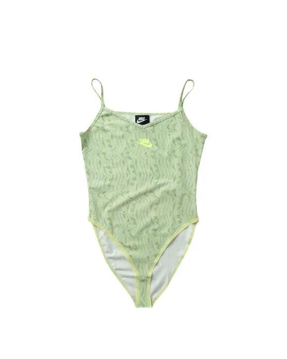 Nike Maillot De Bain Femme Sportswear Imprimé Bodysuit - 367 (Lime Light/Volt) - Photo 1/4