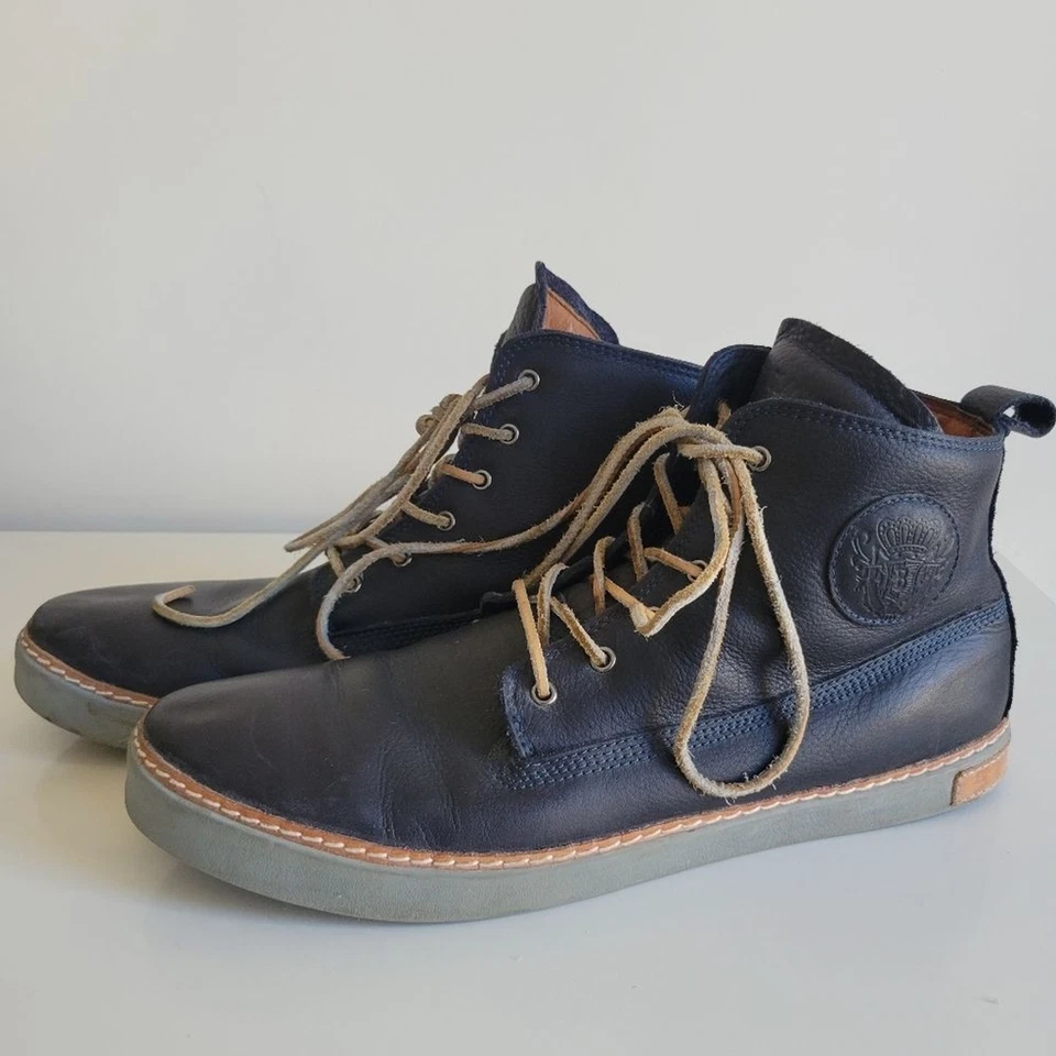 Blackstone AM-02 黑色皮革 High Too 运动鞋深靛蓝 13 码 — 第 4/4 张图片