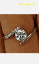 Lab-Created 1.84CT Round Cut Diamond Engagement Wedding Ring 14K White Gold FN