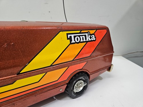 Furgoneta personalizada Mighty Tonka vintage años 70 #3980 19"" de largo puerta corredera original - Imagen 17 de 24