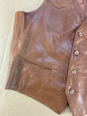 Vintage Leather Gunslinger Western Motorcycle Biker Cowboy Concho