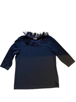 GERRY WEBER 44 Federn Bluse Party Cocktail 3/4 Ärmel Elegant Neuwertig #18