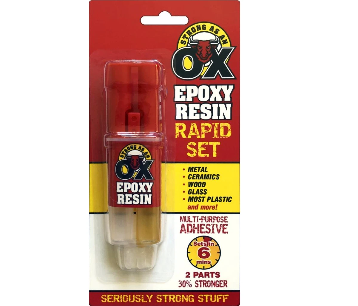2 Part Epoxy Resin Syringe Rapid Cure Hard Setting Adhesive for Wood Metal