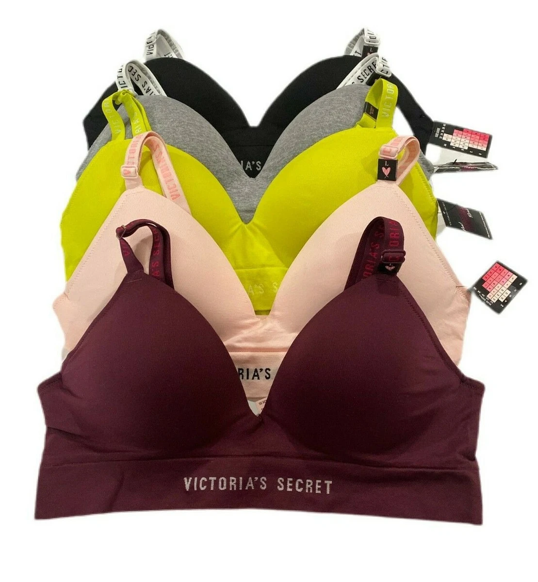 Victorias Secret Perfect Comfort Wireless Lightly Lined Bralette Bra New  Colors