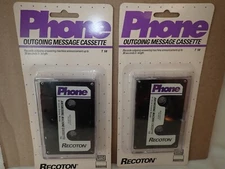 Answering Machine Cassette Tape Outgoing Message Recoton T58 30 Second 2 each