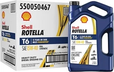 (3 pack) Shell Rotella T6 Full Synthetic 15W-40 Motor Oil, 1 Gallon (3 Pack)