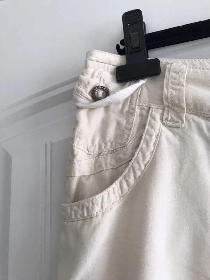 DA - NANG SEDA COTTAT PUÑOS CREMALLERA BOTÓN BOLSILLOS DELANTEROS PANTALONES CORTOS TALLA S Foto 2 de 4