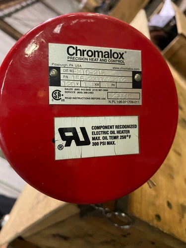 CHROMALOX EMTO-215 IMMERSION HEATER. 156-231144-392 255CP 120V 1.5KW, 1 PH