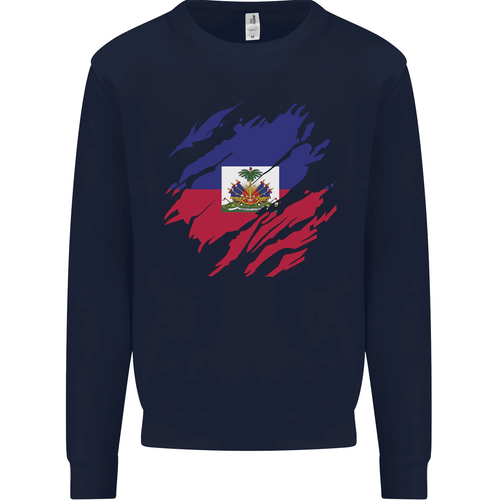 Torn Haiti Flag Haitian Day Football Kids Sweatshirt Jumper - 第 90/97 張圖片
