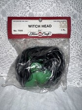 Fibre Craft Green Witch Head Craft Piece NOS Doll Parts 3 1/2" #7505
