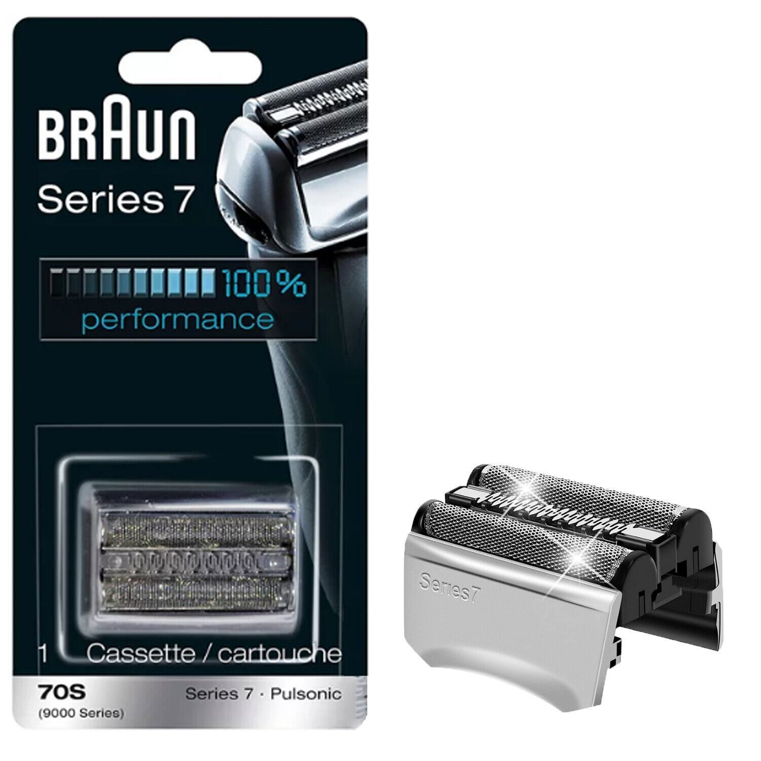 Series 7 Braun 70S Black Shaving Replacement Head Foil Cassette Electric Shavers