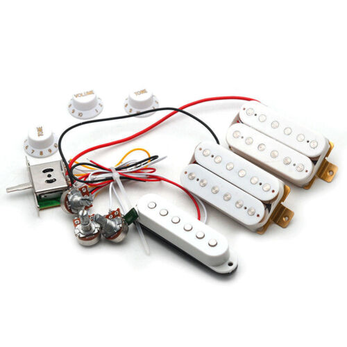 HSH Loaded Strat Electric Guitar Pickups Set Wiring Harness Prewired 1V2T Pickup - Picture 1 of 8