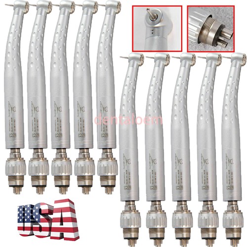10 KaV Style Dental High Speed Handpiece + 4 Hole Quick Coupler Coupling Swivel - Picture 3 of 24