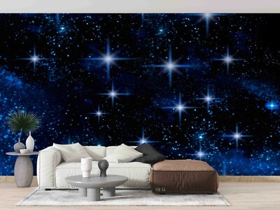 3D Dark Space Star Nebula Glowing Self-adhesive Removable Wallpaper Murals Wall