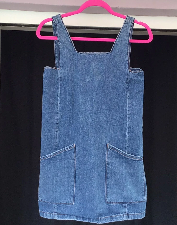 Topshop blue pinafore dress sale