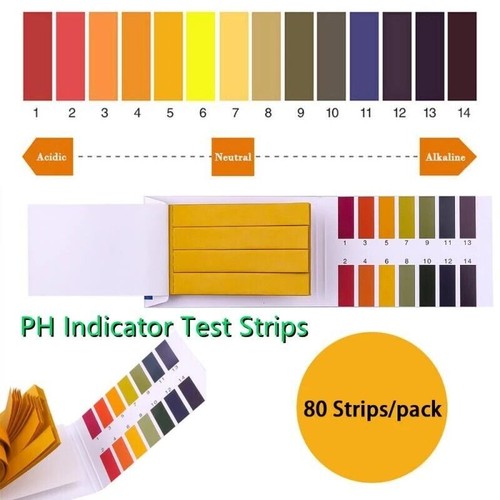 80x pH Indicator Test Strips 1-14 Paper Litmus Tester Urine Saliva - Picture 2 of 3
