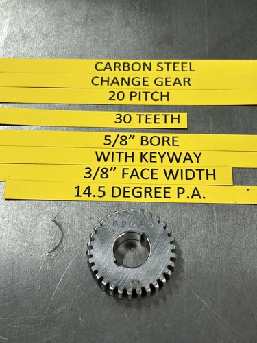 QTY 1 UNION GEAR G2030 CAMBIO ACCIAIO 20 PASSO 30 DENTI FORO 5/8” - Foto 2 di 18