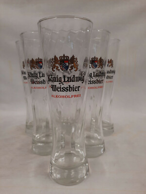 König Ludwig Alkoholfrei 6x Weizenbierglas 0,5 l Gastro Weißbier