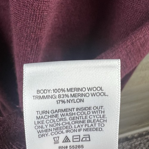 Express Herren Pullover Langarm 1/4 Zip Pulli weiche Merinowolle Größe XL - Bild 8 von 8