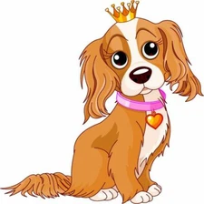 Spaniel Dog King Cute Animal Sticker Decal Design  "SIZES"
