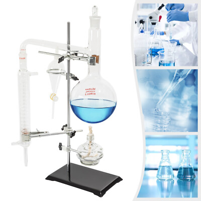 Lab Glassware Equipment Distillation Apparatus For Chemistry Experiment 1000ml