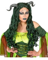 Waldhexen PerüCke Mit HöRnernals KostüMzubehöR FüR Halloween Und Karneval