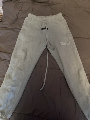 Fear of God Essentials Men's Gray Fleece Jogger Sweatpants Drawstring Logo xs