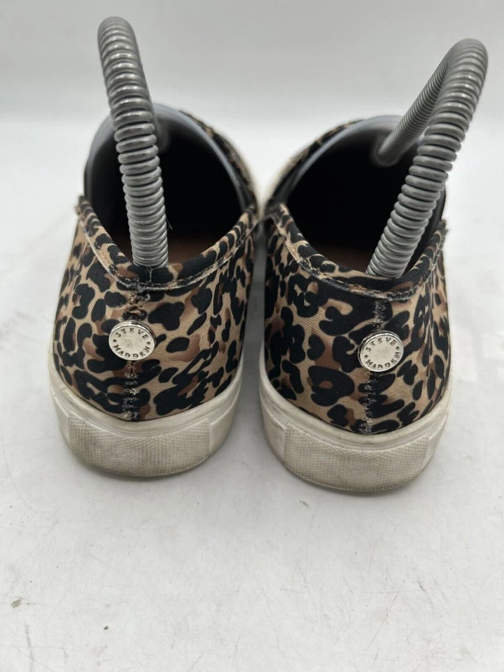 Mocasines planos Steve Madden para mujer talla 6,5 M marrón estampado de leopardo cómodos sin cordones Foto 3 de 4