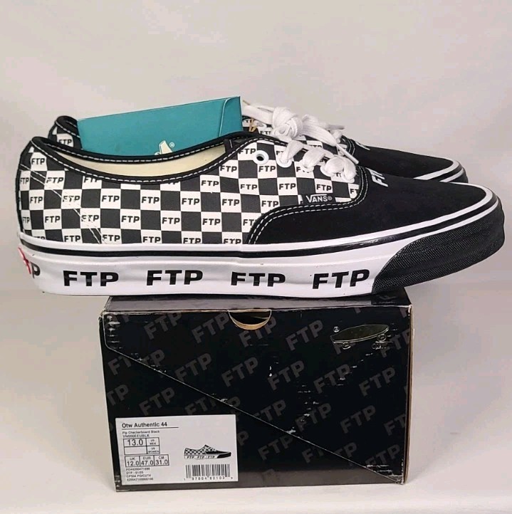 OTW Vans x FTP Authentic 44 | Mens Sz 13 | Checkerboard Black