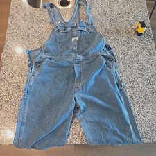 Lee Riveted Denim Bib Overalls Jumpsuit Cotton Blue XL Regular Made in USA
