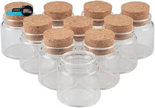 Capacity 50Ml Glass Bottles with Cork Small Transparent Mini Empty Glass Vials