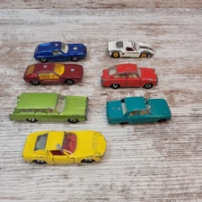 Lot Of 7  Matchbox Toy Cars Lesney Products Made In England Vintage Loose 