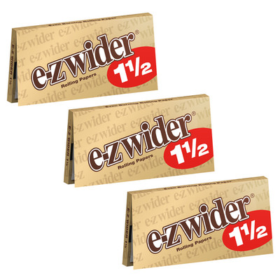 EZ Wider Gold 1 1/2 Light Cigarette Paper Rolling Papers (72 Leaves) 3 Packs
