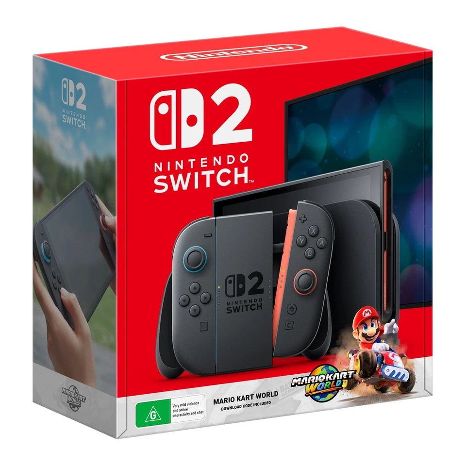 Nintendo Switch 2 Console with Mario Kart World Bundle NEW.