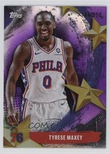 2025-26 Topps Stars of NBA Purple Rainbow /250 Tyrese Maxey #SA-27 1m6p