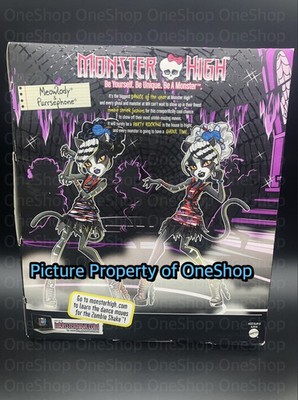 Mattel Monster High Zombie Shake Meowlody and Purrsephone Doll for