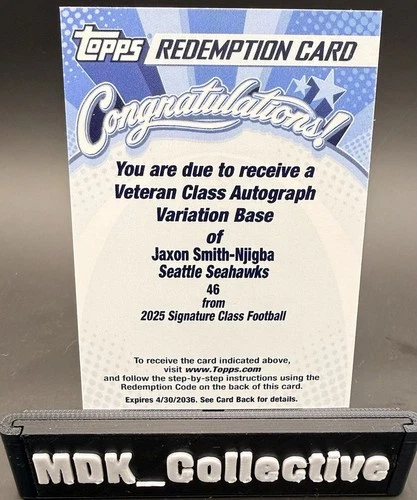 2025 Topps Signature Jaxon Smith-Njigba Red (Raw)