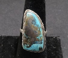 Vintage Turquoise 925 Sterling Silver Ring Size 9, Vintage