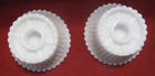 Set of 2 VTG White Milk Glass Candlestick Candle Holders 4 in Dia.  2.25 in Tall
