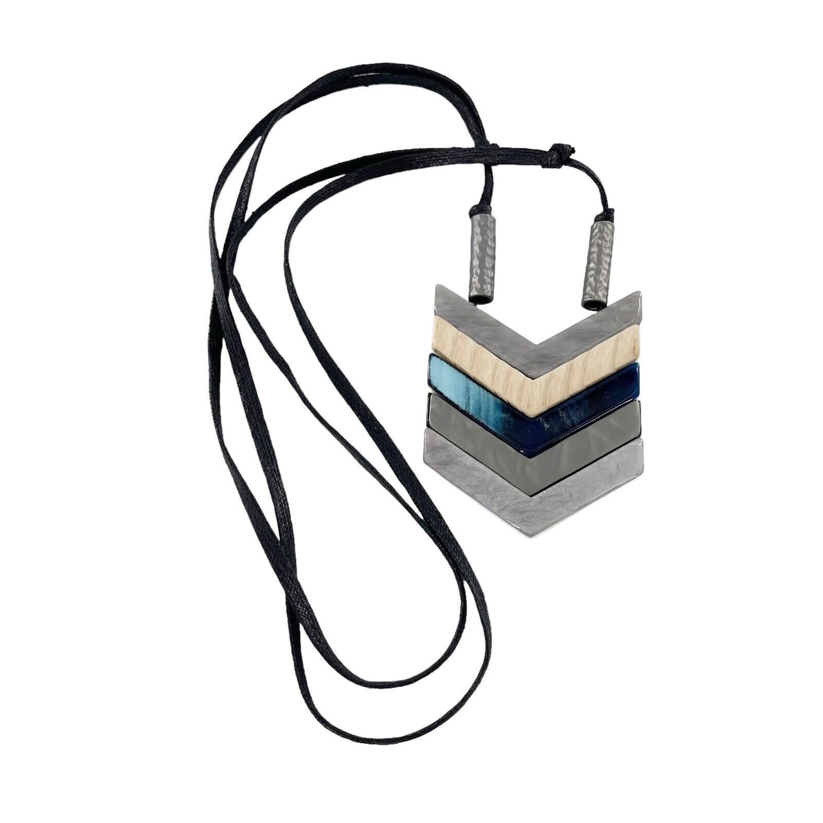 Arrowstack Chevron Reversible Necklace Metal Slid… - image 3