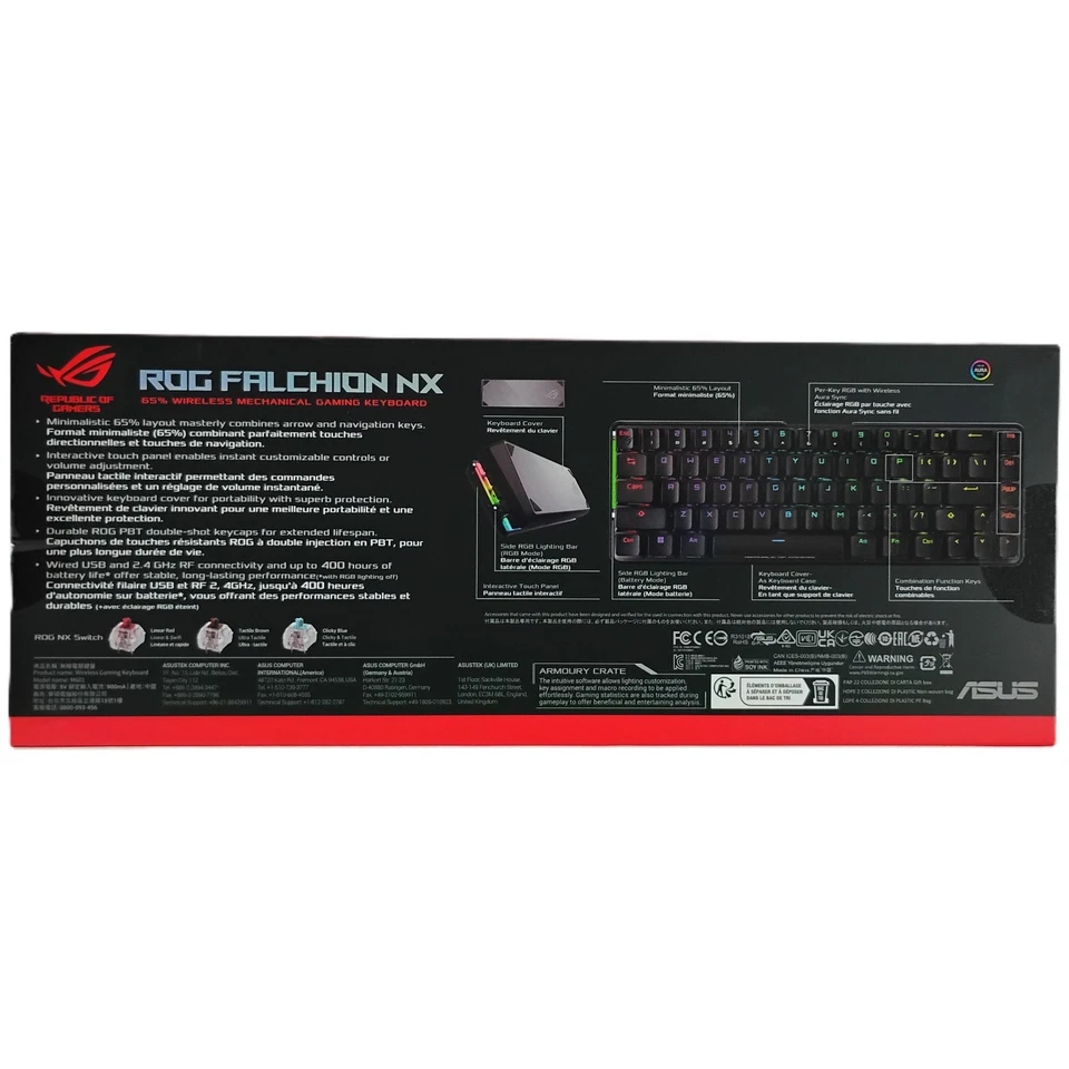 ROG NX Falchion Wireless Backlit Mechanical NX Red Gaming Keyboard - Image 2 of 4