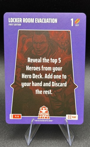 Bo Jackson Battle Arena Play Card "LOCKER ROOM EVACUATION" #PL-16 1ST Edition